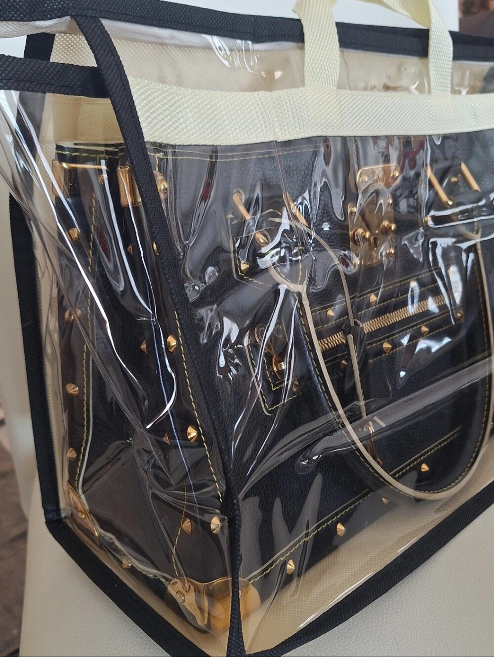 VINTAGE Louis Vuitton Black Suhali Le Fabuleux Leather Bag EUC - Picture 11 of 11